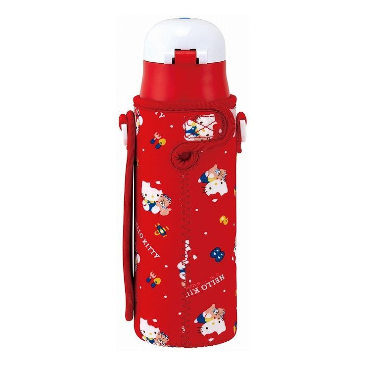 正規販売店 スケーター 直飲みステンレス水筒 カバー付き ハローキティ