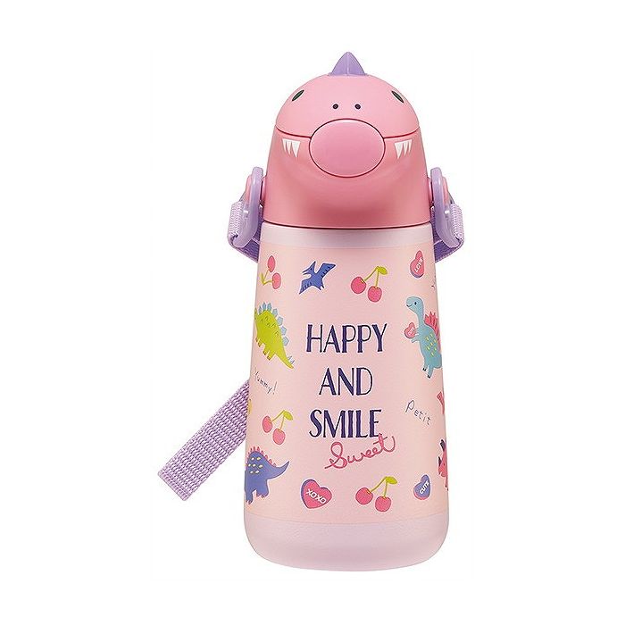 スケーター ダイカット ストロー ステンレス ボトル 370ml 水筒 保冷