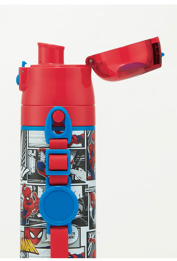 スパイダーマン25 水筒 キッズ 直飲み ワンタッチ ステンレス 保冷