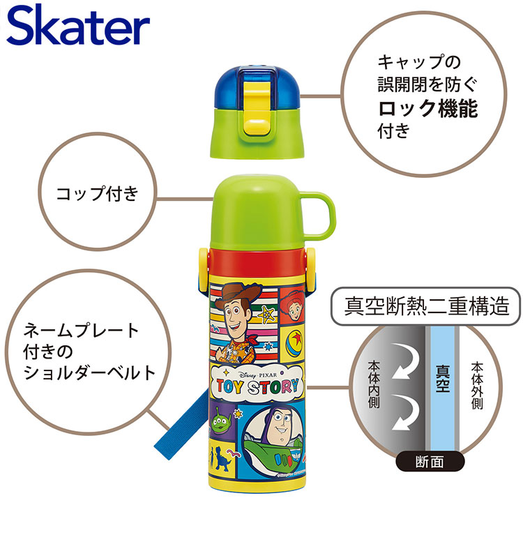 トイ・ストーリー25 水筒 キッズ 直飲み ワンタッチ ステンレス 保冷