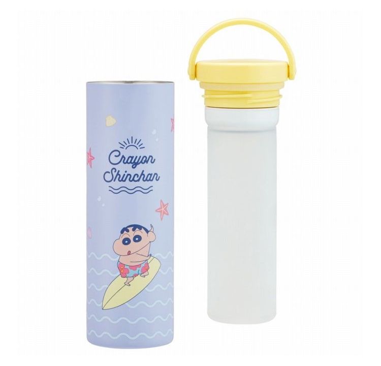 クレヨンしんちゃん 保冷ケース付き 氷のう 氷嚢 ステンレス ボトル