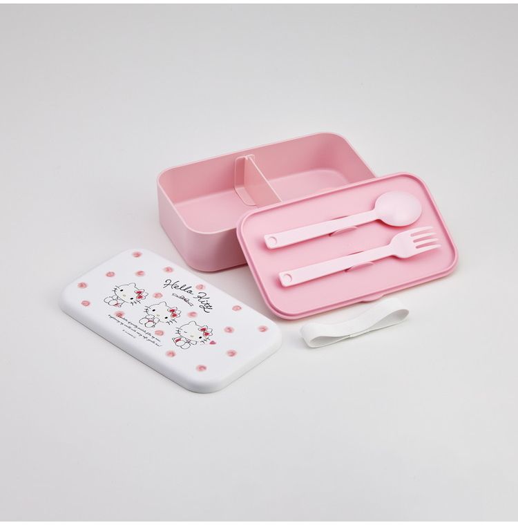 ハローキティ サンリオ sanrio 水彩コスメ カトラリー付き 弁当箱