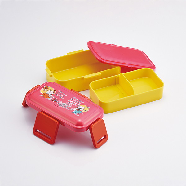 水森亜土 銀イオン抗菌 2段 弁当箱 ふわっと盛れる 4点ロック 600ml