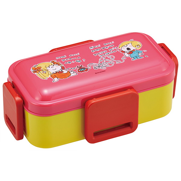 水森亜土 銀イオン抗菌 2段 弁当箱 ふわっと盛れる 4点ロック 600ml