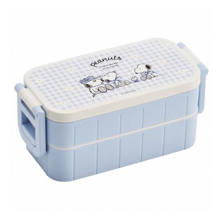 SNOOPY スヌーピー ブルーリボン 2段 ランチボックス 弁当箱 600ml