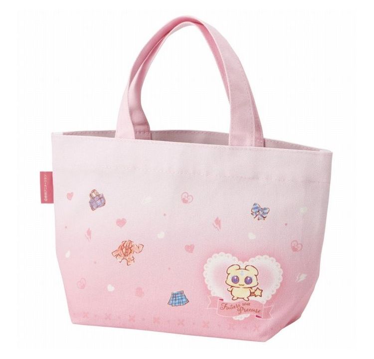 プリキュア ふたりはプリキュア ブラック 水彩デザイン 帆布 ランチ