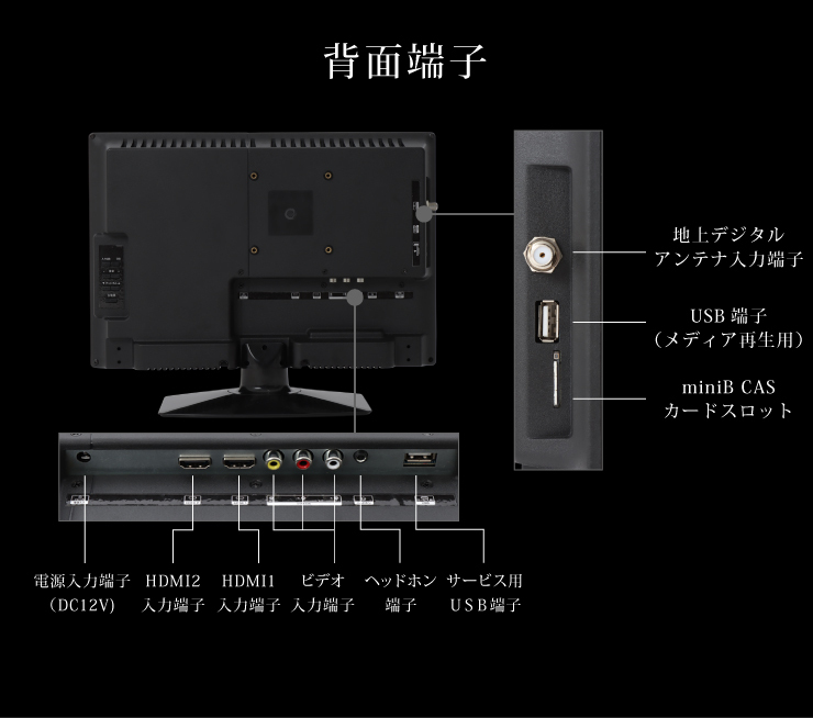 正規 テレビ 液晶テレビ 小型 15.4インチ 地上デジタルテレビ TH