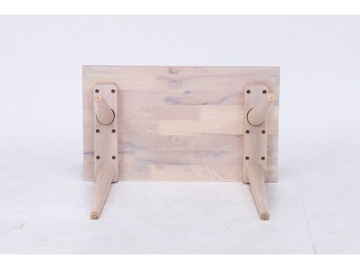 デスクセット ホワイトウォッシュ 幅120cm 奥行47.5cm 高さ74~94cm 代