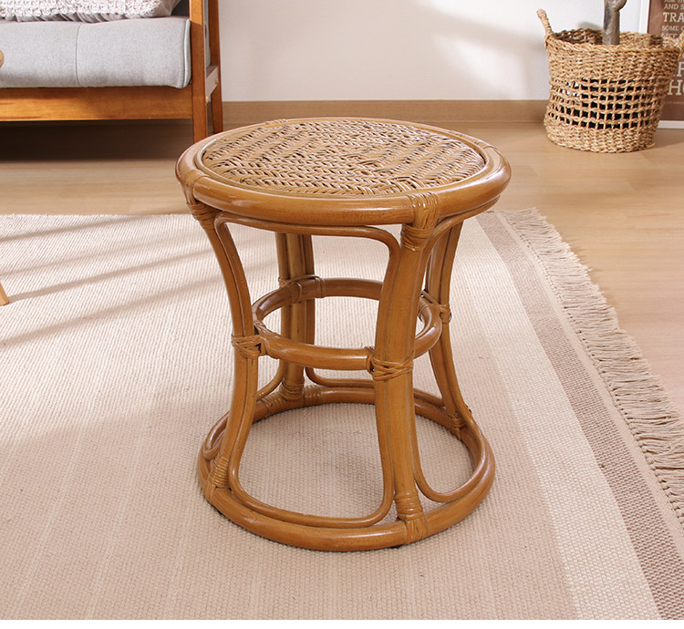 ラタン スツール HY 籐椅子 円形 籐家具 丸型 リビング 寝室 洗面所