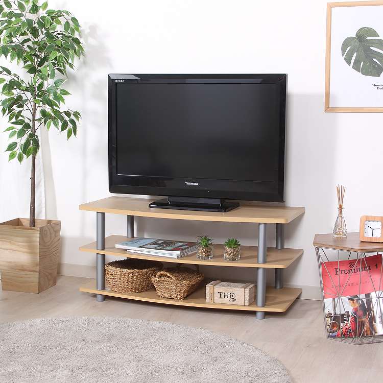 TVラック 幅90cm テレビ台 木目調 32型テレビ対応 ロータイプ AV機器