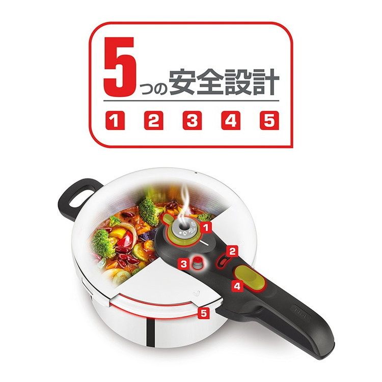 T-fal ティファール 圧力鍋 セキュア ネオ 6L 片手鍋 4~6人用 P2530744