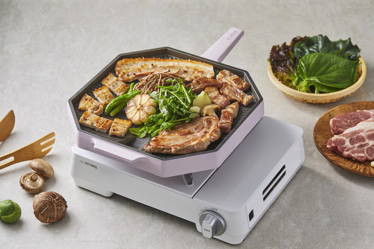 Dr.HOWS 韓国グリルパン 韓国発 Dr.HOWS グリルパン 脂が落ちる 焼き肉プレート ピンク