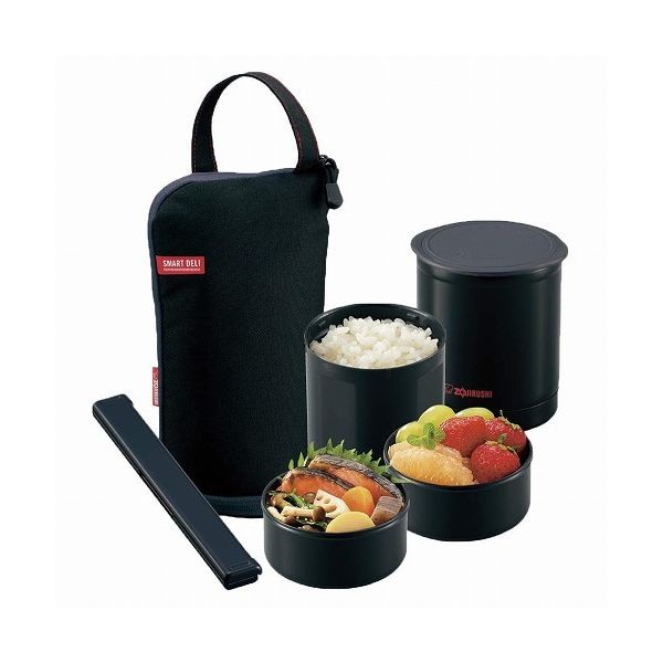 スマートデリ 保温弁当箱セット 黒　象印 象印 保温弁当箱 お・べ・ん・と ブラック SZ-JB02-BA ランチボックス