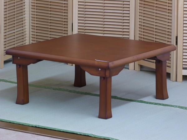 折りたたみ角座卓 座卓 75×75cm テーブル リビングテーブル 折れ脚 