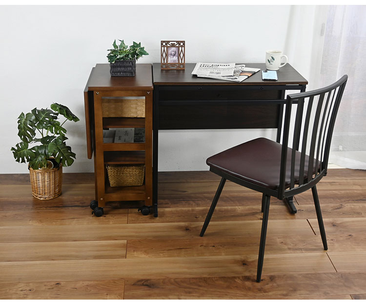 片バタフライワゴン 高さ70cm 高さ調整可能 キャスター付き ナチュラル