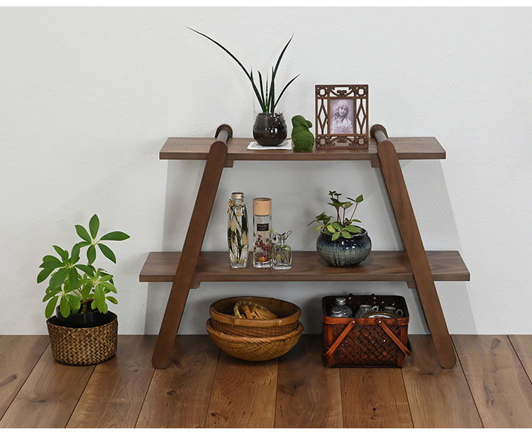 オープンラック2段 幅72cm 奥行27cm 高さ55cm 簡単組立て 工具不要