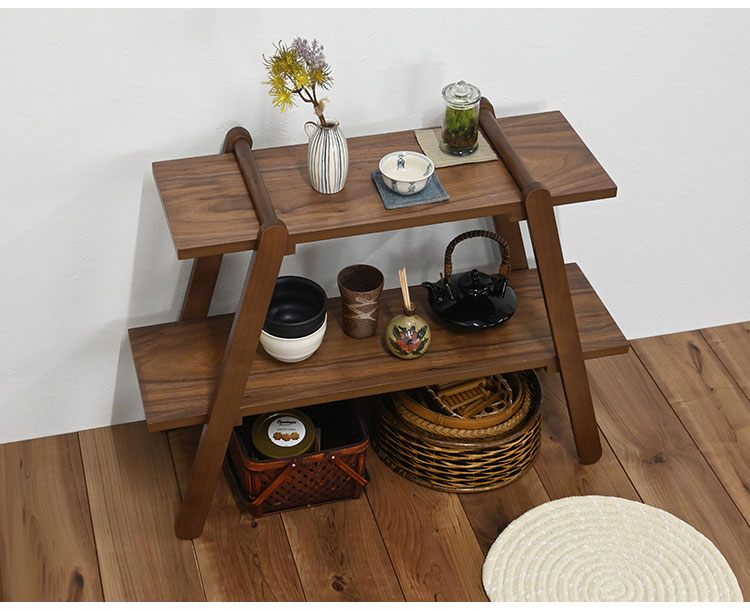 オープンラック2段 幅72cm 奥行27cm 高さ55cm 簡単組立て 工具不要