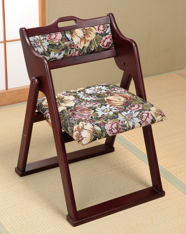 天然木 折りたたみ椅子 和風 完成品 和室 畳 傷つけにくい 仏壇前