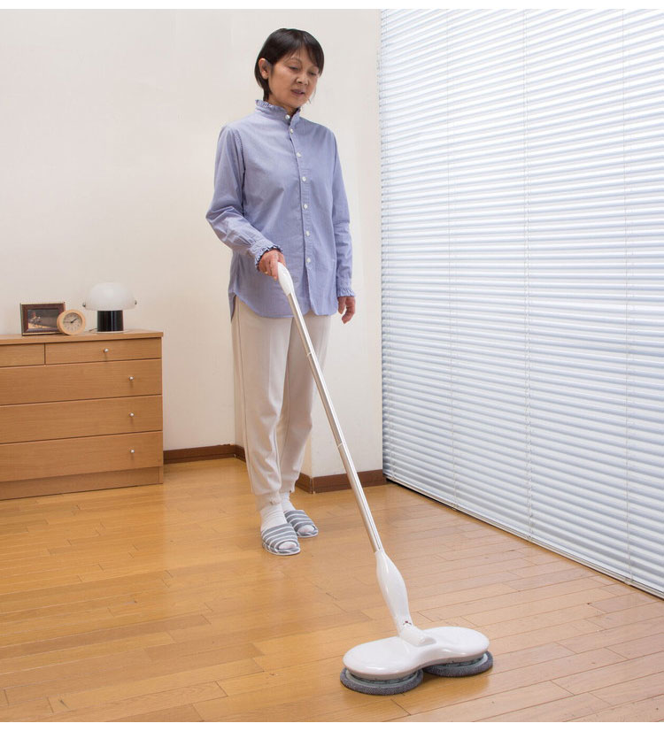 ファミラ スピンマジック 8点セット 立ったまま床掃除 回転モップ 電動