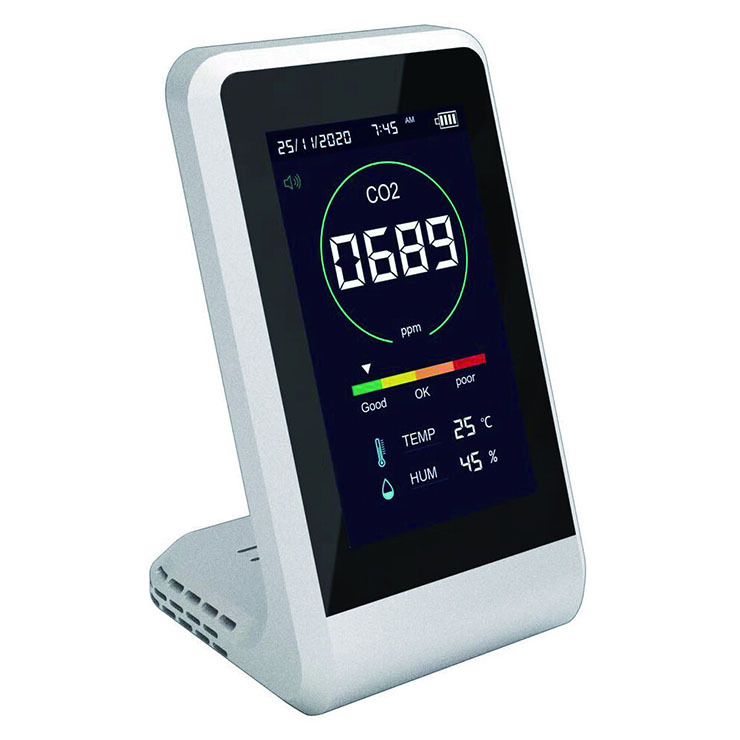 二酸化炭素CO2測定器温度湿度　充電式バッテリー付き CHE-C1【CO2二酸化炭素測定器（温度・湿度計付き）】CO2（二酸化炭素