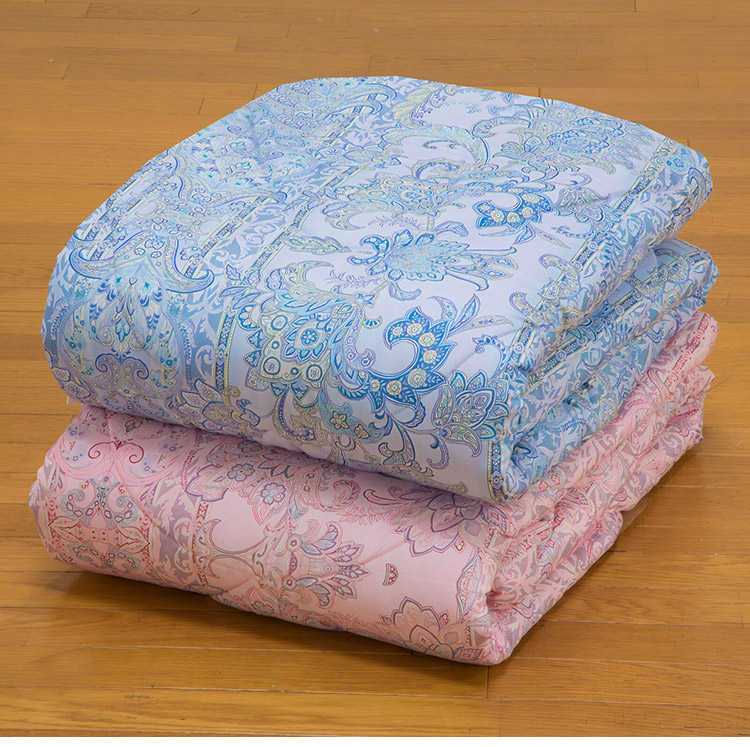 肌掛け布団 2色組 140×190cm 抗菌 防臭 防ダニ 洗える ピンク ブルー