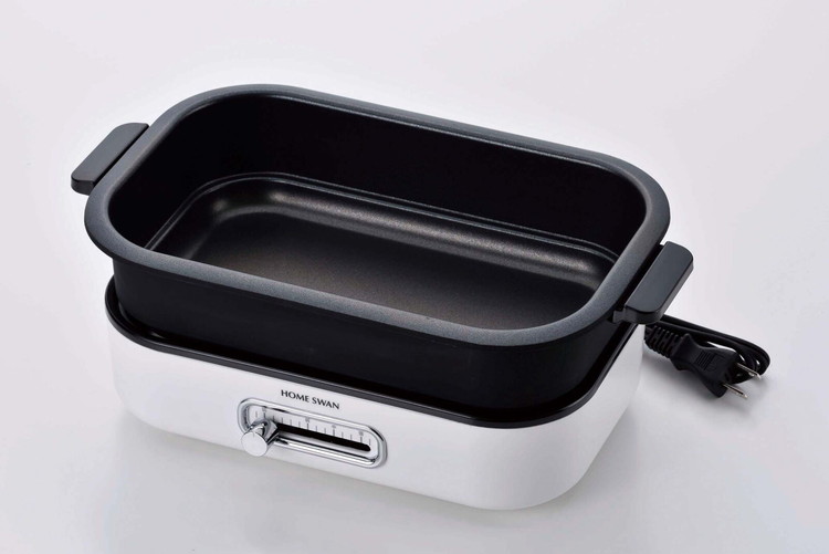 ホットプレート 1~2人用 深・浅型2点セット コンパクト グリルプレート 温度調節機能 フッ素加工 お手入れ簡単 食卓 グリルパン 鍋物 焼物 ホームパーティー(代引不可)【送料無料】 ホットプレート 1~2人用 深・浅型2点セット コンパクト グリルプレート