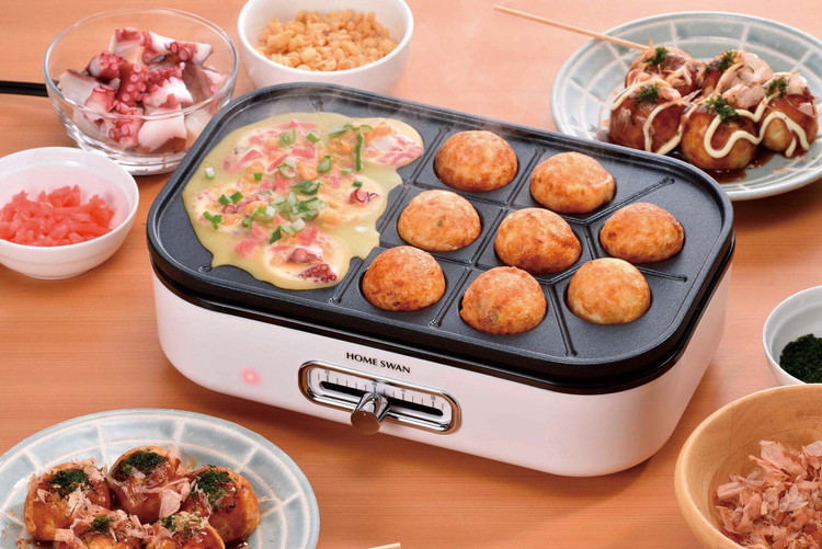 ホットプレート 1~2人用 深・浅型・たこ焼きプレート3点セット