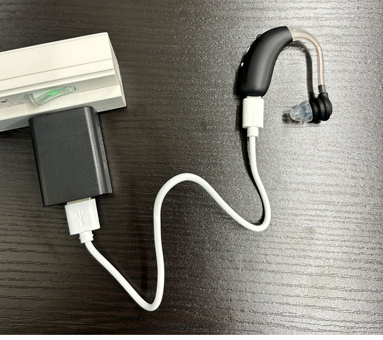集音器 2個組 耳掛け 充電式 音量6段階 ノイズ低減 聞こえやすい 調節