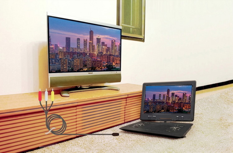 DVDプレーヤー  フルセグ ポータブル     14.1インチ★ 14.1インチ フルセグ搭載 ポータブル DVDプレーヤー テレビ フルセグ