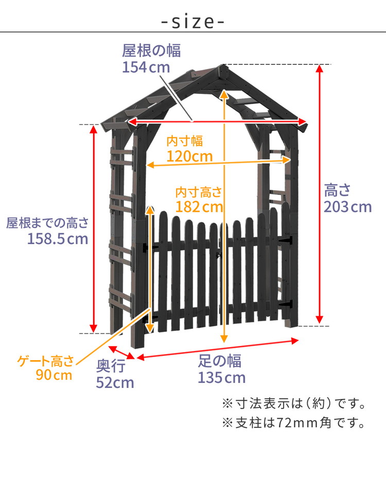 天然木製三角アーチ ゲートセット WOOD CHURCH ウッドチャーチ TR