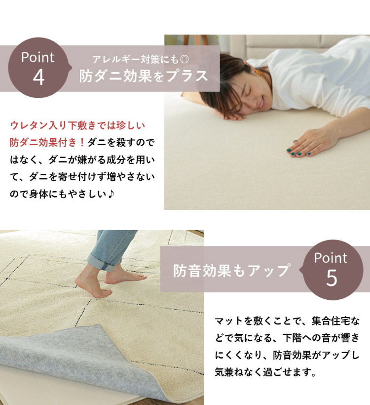 アンダーラグ 下敷き ウレタン 180x230cm 20mm厚 ごろん ウレタン20mm 極厚 下敷き用ラグ 170×230cm ラグ 下敷き