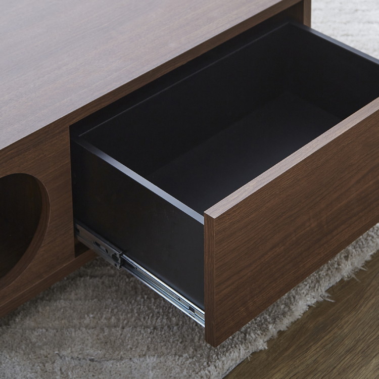 ペットと暮らす トンネル付きセンターテーブル 日本製 大川家具