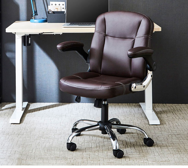 オフィスチェア 肘付き 跳ね上げ ワーキングチェア 回転チェア