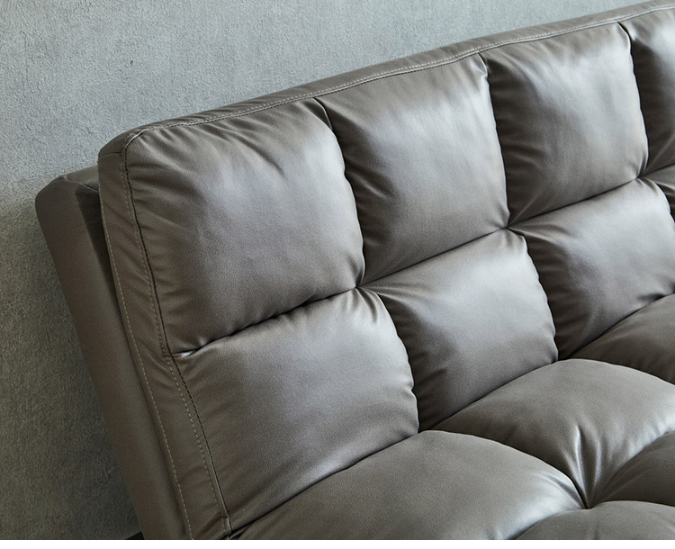 3WAYソファベッド ファブリックレザー リクライニング3段階 クッション