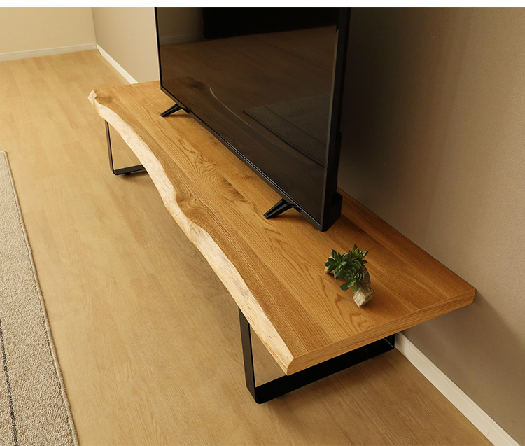 テレビ台 ローボード テレビボード 幅150cm オーク材 一枚板風 TV台