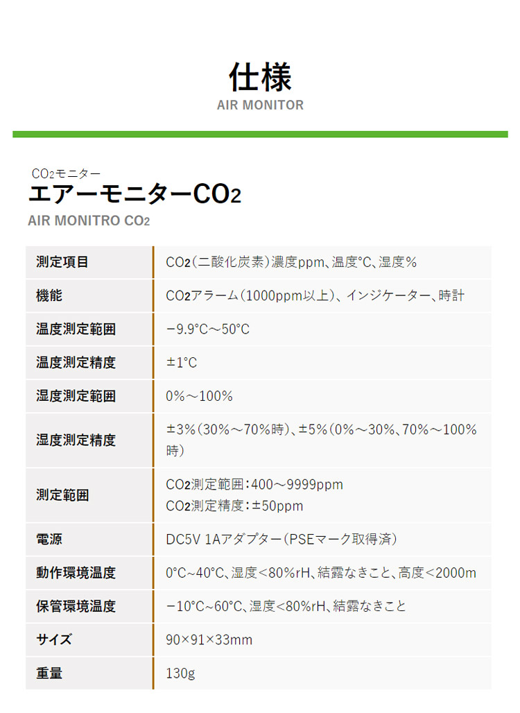 ウマレックス レーザーライナー 二酸化炭素濃度測定器 CO2モニター