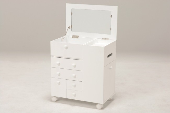 コスメワゴン 幅45cm 大容量 キャスター付 ティッシュケース