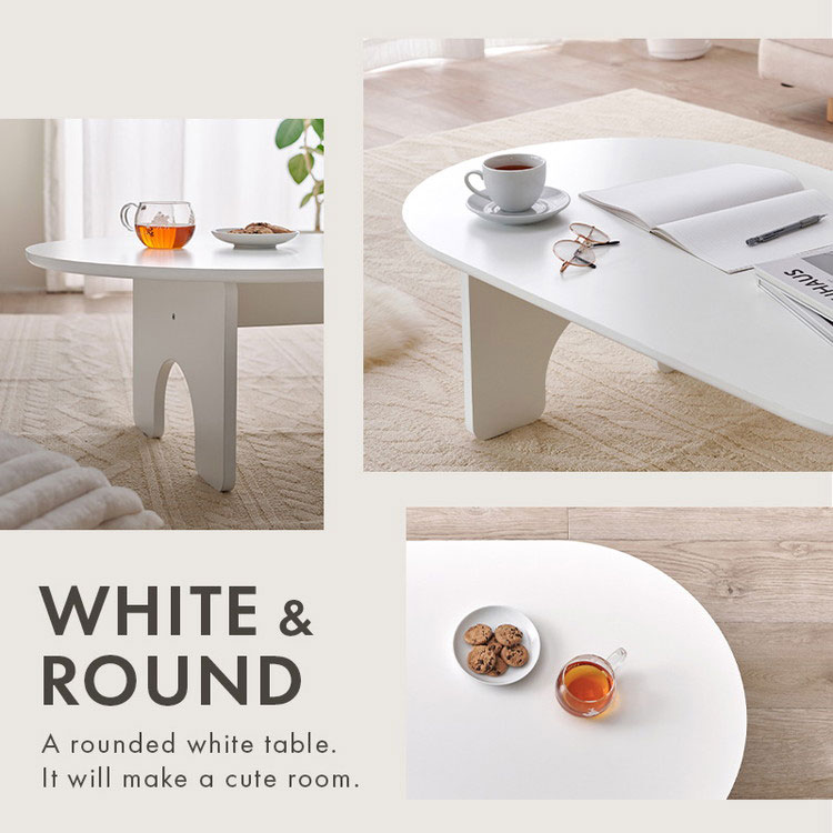 センターテーブル オーバル型　楕円 センターテーブル リビングテーブル/楕円形 オーバル/幅120 奥行55 高