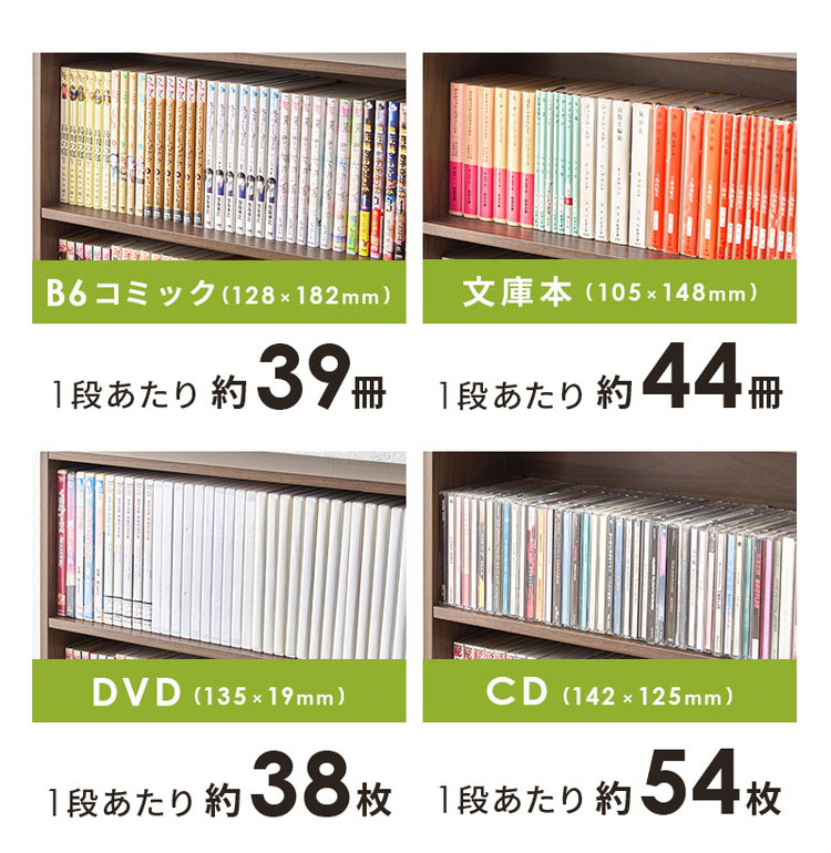 2個セット 本棚 コミックラック 奥行スリム17cm 幅60cm マガジンラック