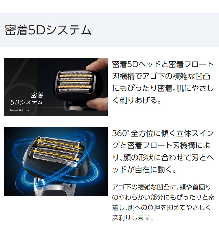 パナソニック メンズシェーバー ラムダッシュPRO 6枚刃 洗浄器付 ES