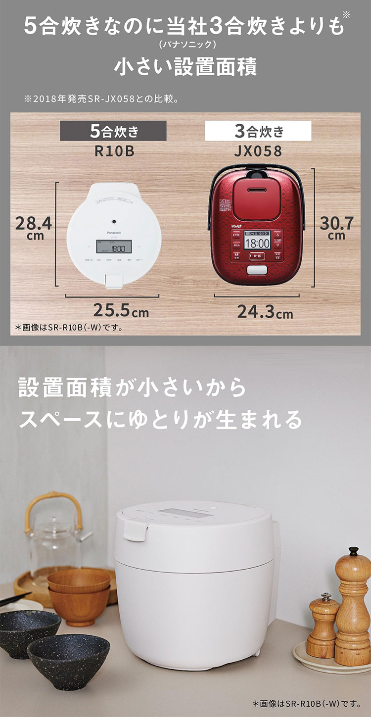 炊飯器 5.5合 パナソニック Panasonic 圧力IHジャー炊飯器 SR