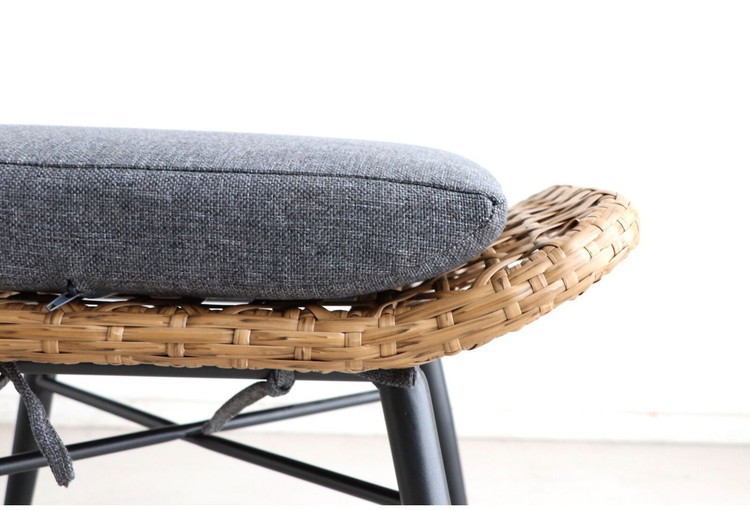 2点セット パーソナルチェア オットマン クッション付き ガーデン