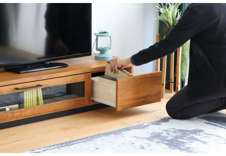 なみ　北欧風　木製テレビ台 ローボード　テレビボード 家具　収納　伸縮 Amazon｜テレビ台 テレビボード コーナー ローボード 伸縮 幅96