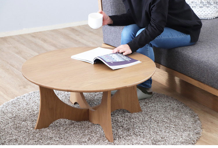 メディチ センターテーブル 幅80cm 円形 ローテーブル モダン 丸型