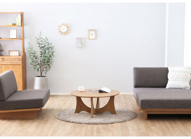 メディチ センターテーブル 幅80cm 円形 ローテーブル モダン 丸型