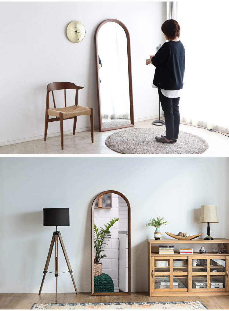 スタイルミラー アーチ型 全身鏡 姿見 60×160cm ウォールミラー