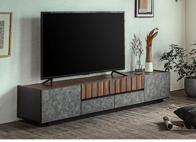 テレビ台 クリートテレビボード 180cm ベージュ TV台 アカシア集成材