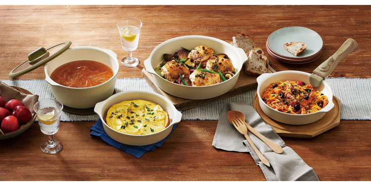 アイリスオーヤマ お皿になるフライパン8点セット DPAN-8S アイボリー