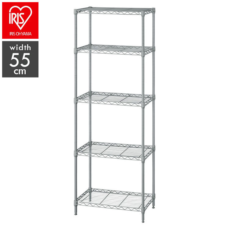 アイリスオーヤマ カラーメタルラック 幅75cm 4段 高さ143cm CMM-75144