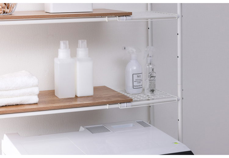 アイリスオーヤマ 伸縮スタイルランドリーラック ハンガーバー付き